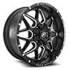 XF-202 Matte Black Milled Window - 22x10
