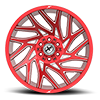 6 LUG XF-229 ANODIZED RED MILLED