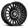 6 LUG XF-231 GLOSS BLACK WITH MACHINED SPOKE ACCENTS AND A TITANIUM DOUBLE DARK TINT