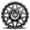6 LUG XF-202 MATTE BLACK MILLED WINDOW - 17X9