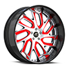 5 LUG BISCAYNE RED AND SILVER WITH CARBON LIP
