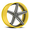 5 LUG TREMENDO CONCAVE YELLOW AND BLACK WITH YELLOW LIP