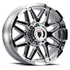 8 LUG AT-151 GRIND CHROME WITH BLACK INSERTS