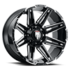 AT-1903 Boom Gloss Black Milled Spokes