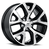5 LUG REPLICA 105 GLOSS BLACK MACHINED FACE