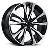 5 LUG REPLICA 126 GLOSS BLACK MACHINED FACE