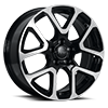5 LUG REPLICA 127 GLOSS BLACK MACHINED FACE