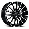5 LUG REPLICA 128 GLOSS BLACK MACHINED FACE