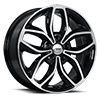 5 LUG REPLICA 143 GLOSS BLACK MACHINED FACE