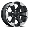 6 LUG REPLICA 167 SATIN BLACK MACHINED FACE