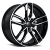 5 LUG REPLICA 177 GLOSS BLACK MACHINED FACE