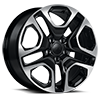 5 LUG REPLICA 178 GLOSS BLACK MACHINED FACE