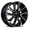 5 LUG REPLICA 179 GLOSS BLACK MACHINED FACE