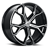 5 LUG REPLICA 181 GLOSS BLACK MACHINED FACE