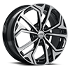 5 LUG REPLICA 186 GLOSS BLACK MACHINED FACE