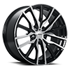 5 LUG REPLICA 188 GLOSS BLACK MACHINED FACE