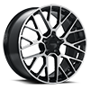 5 LUG REPLICA 98 GLOSS BLACK MACHINED FACE
