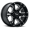 6 LUG CRUSHER GLOSS BLACK MILLED