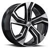 5 LUG REPLICA 236 GLOSS BLACK MACHINED FACE