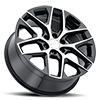 5 LUG DR-85 GLOSS BLACK MACHINED FACE