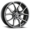 5 LUG DR-67 CHARCOAL GRAY MACHINED FACE