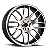 5 LUG DR-34 FLAT BLACK MACHINED FACE