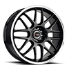 5 LUG DR-37 GLOSS BLACK MACHINED LIP