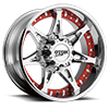 MO961 Chrome with Red Inserts 