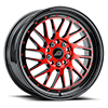5 LUG MP.42 GLOSSY BLACK RED FACE RED RIVETS