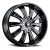 6 LUG 374 ROLLA BLACK WITH MILLED SPOKES