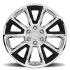 6 LUG PR168 CHROME AND BLACK