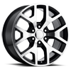 6 LUG PR169 BLACK MACHINED