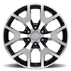 6 LUG PR169 BLACK MACHINED