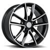 5 LUG REPLICA 48 GLOSS BLACK MACHINED FACE