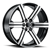 6 LUG RT-43 GLOSS BLACK MACHINED FACE