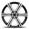 6 LUG RT-43 GLOSS BLACK MACHINED FACE