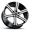 6 LUG RT-43 GLOSS BLACK MACHINED FACE