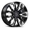 6 LUG RT-49 GLOSS BLACK MACHINED FACE