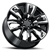 6 LUG RT-49 GLOSS BLACK MACHINED FACE