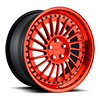 5 LUG IND-T POLISHED MATTE RED CENTER W/ GLOSS CANDY RED LIP