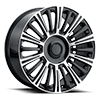 6 LUG RT-42 GLOSSY BLACK / MACHINED FACE