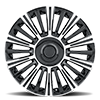 6 LUG RT-42 GLOSSY BLACK / MACHINED FACE