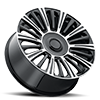 6 LUG RT-42 GLOSSY BLACK / MACHINED FACE