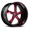 5 LUG SV29-S RED AND BLACK WITH CARBON LIP