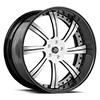 5 LUG SV38-S WHITE AND BLACK WITH GRAY PINSTRIPE