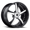5 LUG SV29-S BLACK AND WHITE WITH CARBON LIP