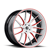 5 LUG SV39-C WHITE, RED, AND BLACK WITH WHITE AND RED LIP