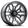 6 LUG 126 WARMONGER 6 GLOSS ANTHRACITE WITH GLOSS BLACK LIP AND CLEAR COAT 20X10