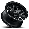 5 LUG 217 WARLOCK GLOSS BLACK WITH MILLED ACCENTS SPOT MILLED DIMPLES AND CLEAR-COAT