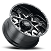 5 LUG 254 CARNIVORE GLOSS BLACK WITH DIAMOND CUT FACE AND CLEAR-COAT - CC